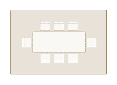Dining room rug size diagram